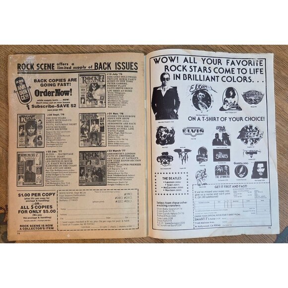 Vintage Rock Scene Magazines Featuring Ted Nugent & AeroSmith May 1977 - Picture 11 of 16